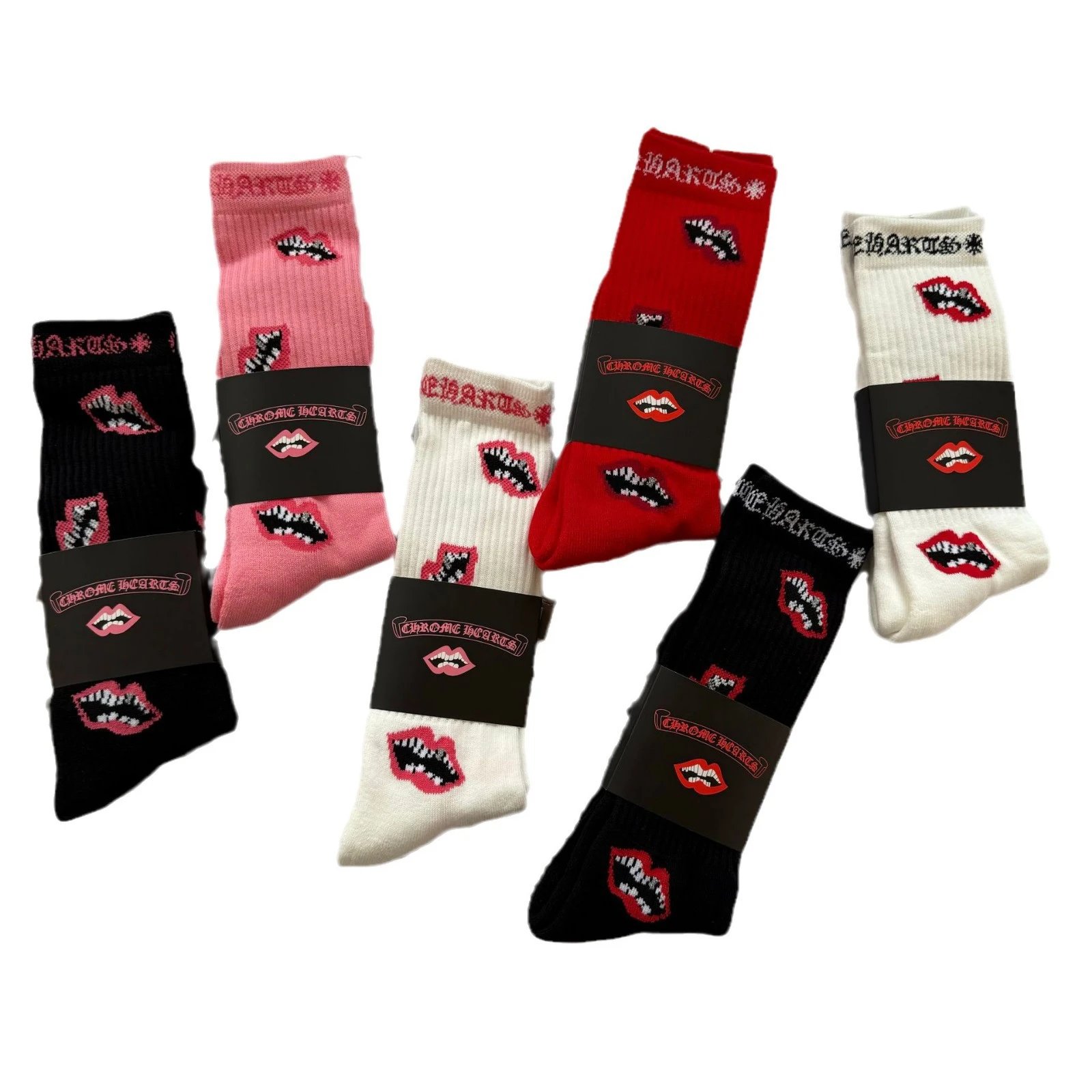 Chrome Hearts Socks Ribbed Crew with Lip Graphic image 5