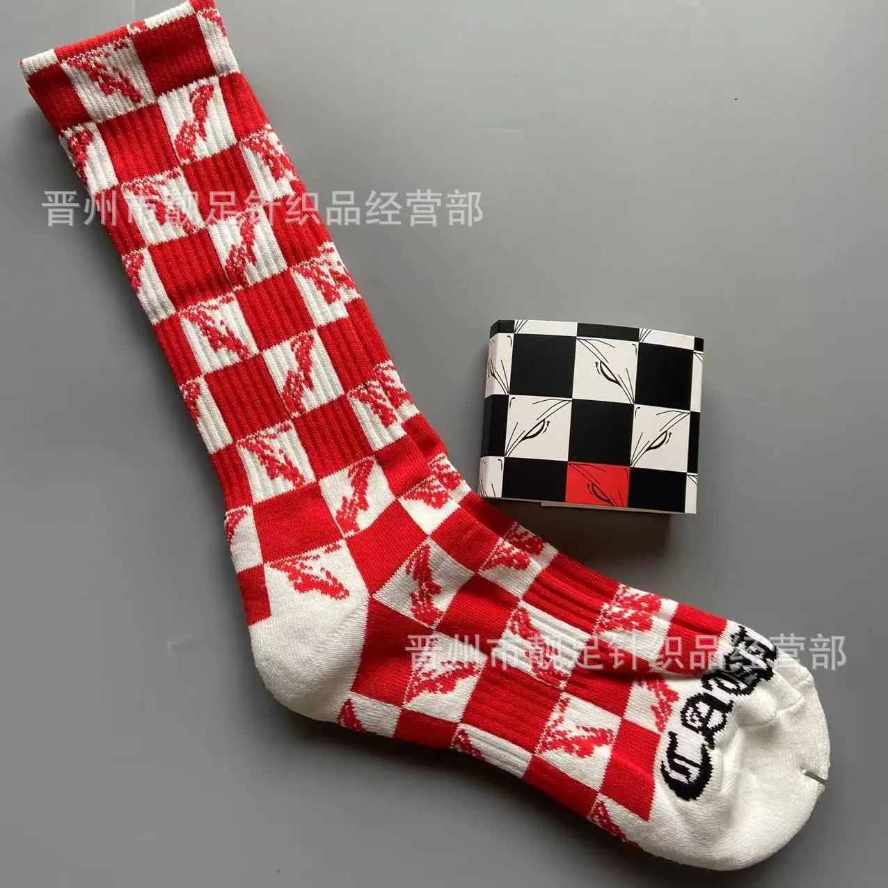 Chrome Hearts Socks Ribbed Crew with Lip Graphic — 23