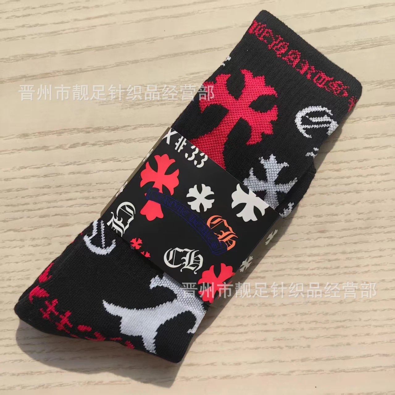 Chrome Hearts Socks Ribbed Crew with Lip Graphic — 17