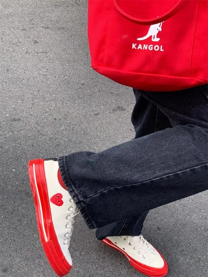 Comme des Garçons Play x Converse Chuck Taylor All Star High Black Red Heart Sneakers - 14