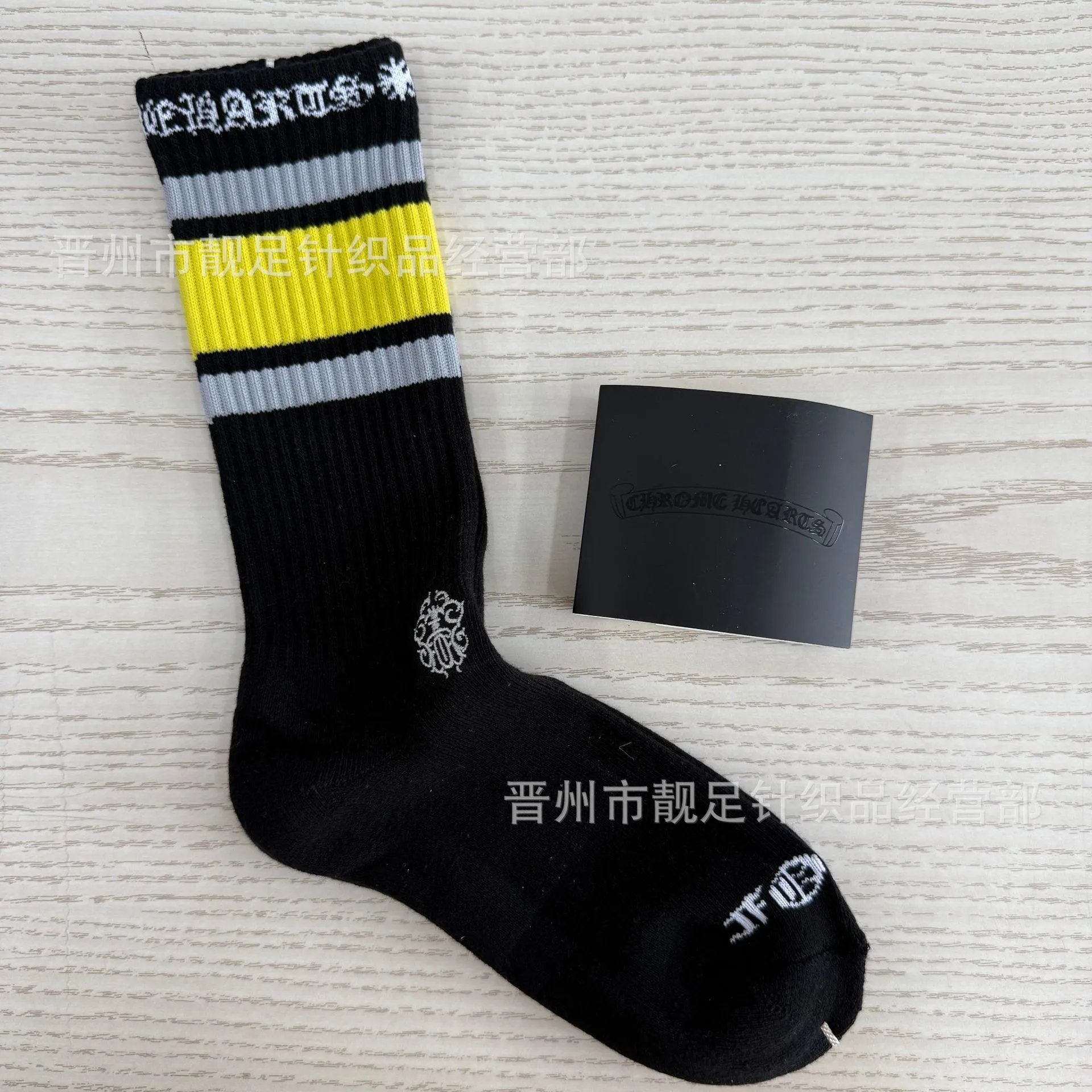 Chrome Hearts Socks Ribbed Crew with Lip Graphic — New 11