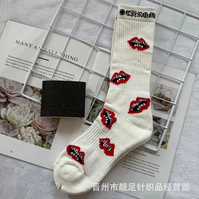 Chrome Hearts Socks Ribbed Crew with Lip Graphic product detail image 6