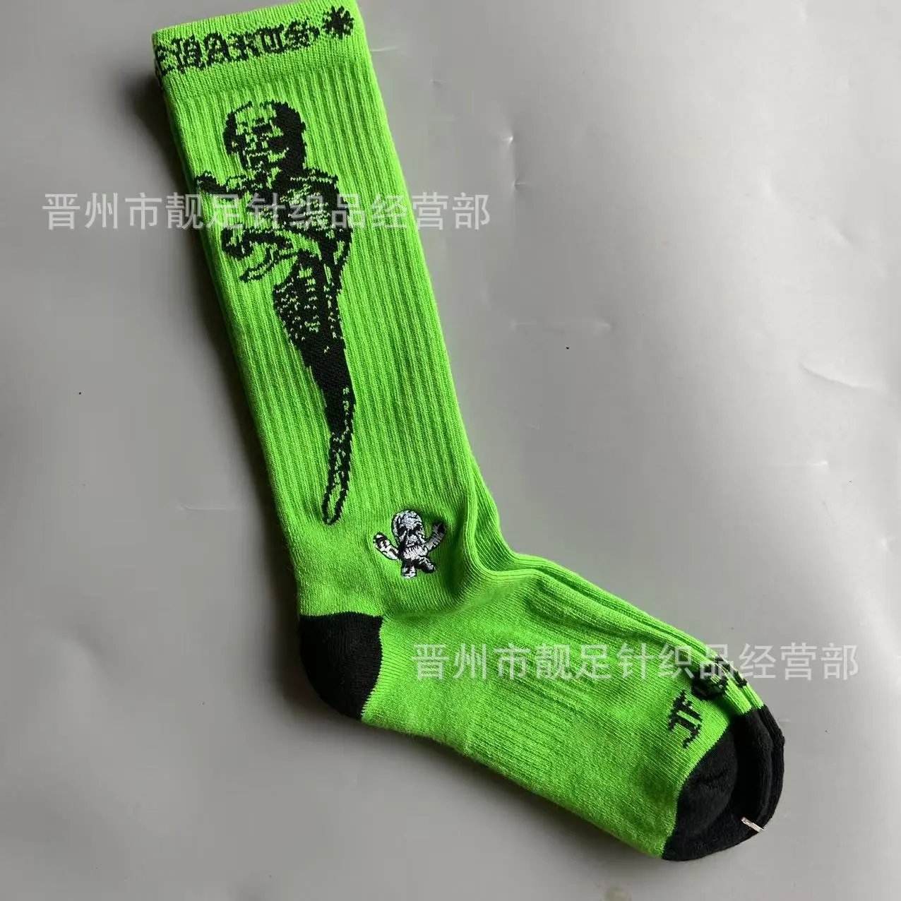Chrome Hearts Socks Ribbed Crew with Lip Graphic — New Embroidery 5