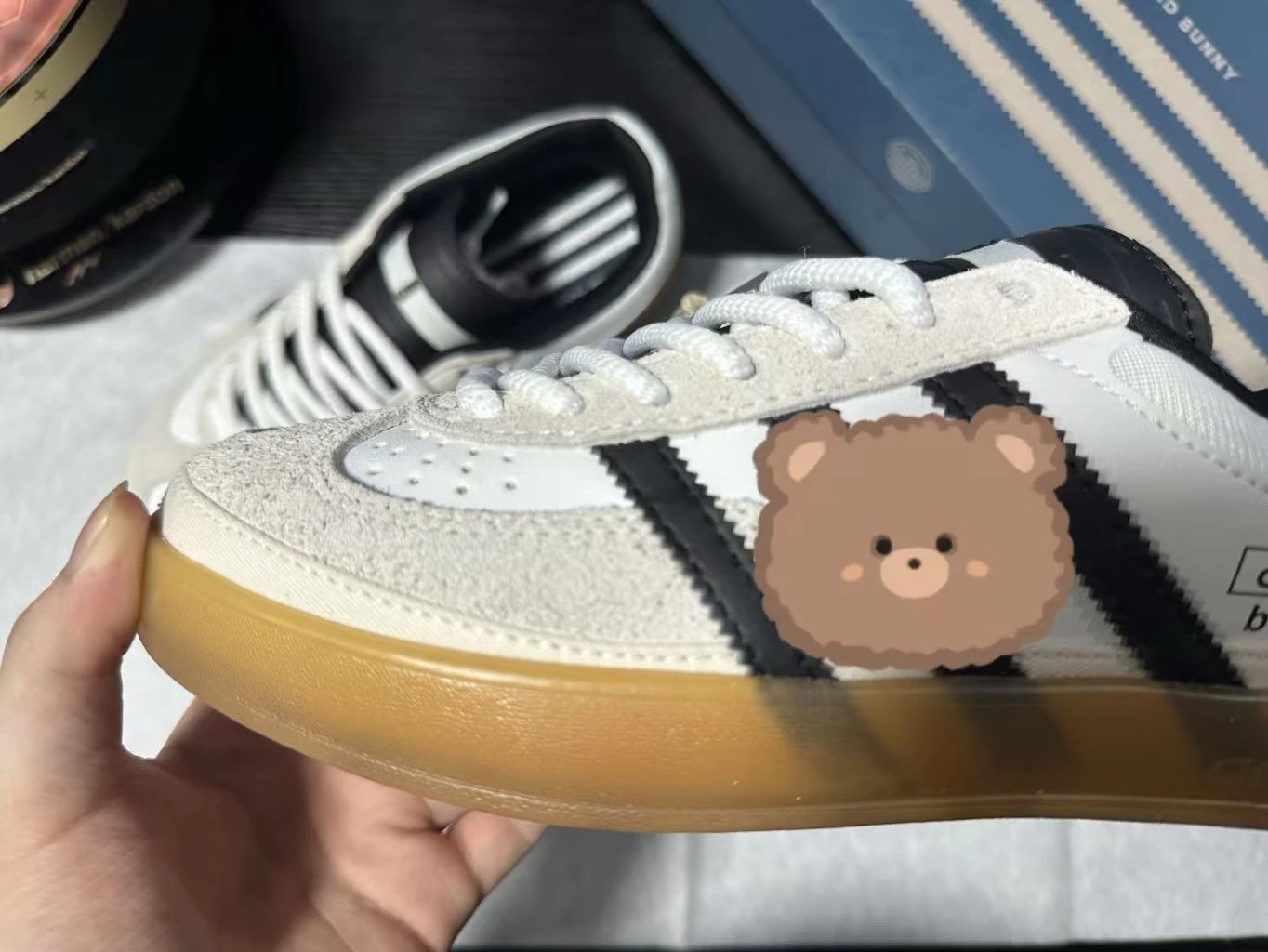 Adidas Benito White Beige Gum Sneakers - 5