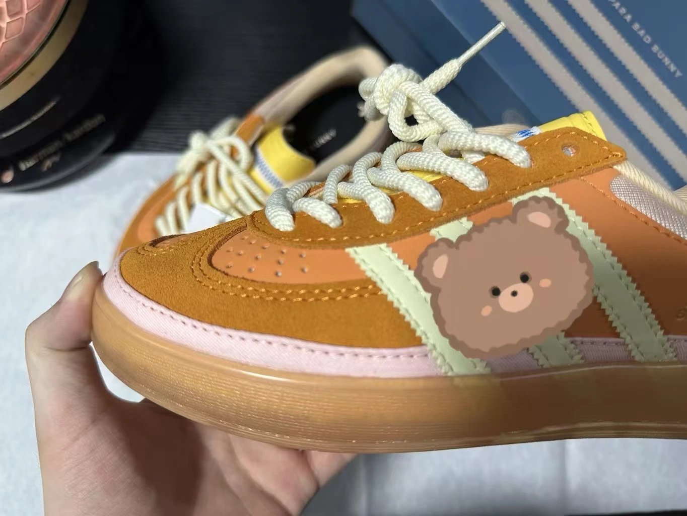 Adidas Benito White Beige Gum Sneakers - 8