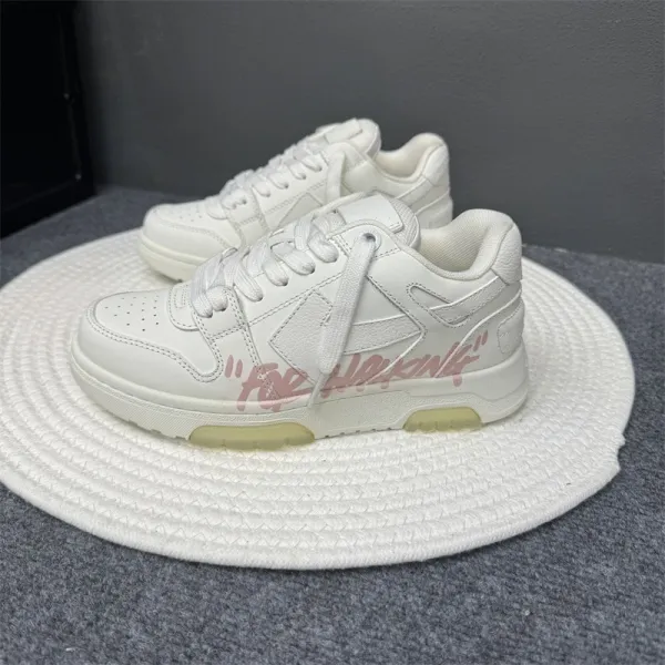 Off-White Diagonal Arrow Low-Top White Sneakers - 1