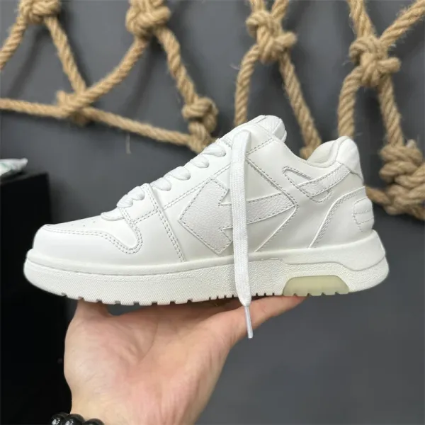 Off-White Diagonal Arrow Low 'For Whom?' Black Sneakers - 23