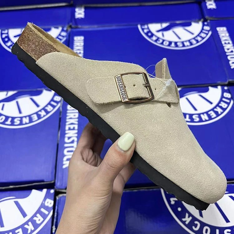 Birkenstock Beige Suede Mule Sandal