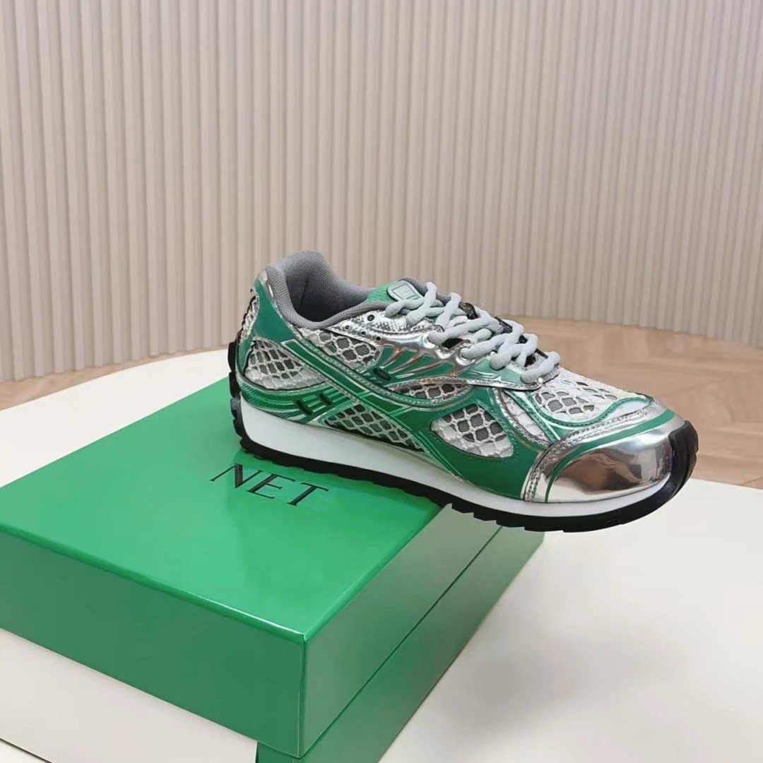 Reebok Classic Leather Silver Mesh Running Sneakers