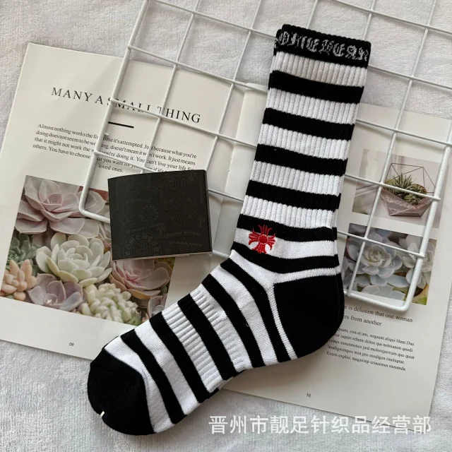 Chrome Hearts Socks Ribbed Crew with Lip Graphic product detail image 5