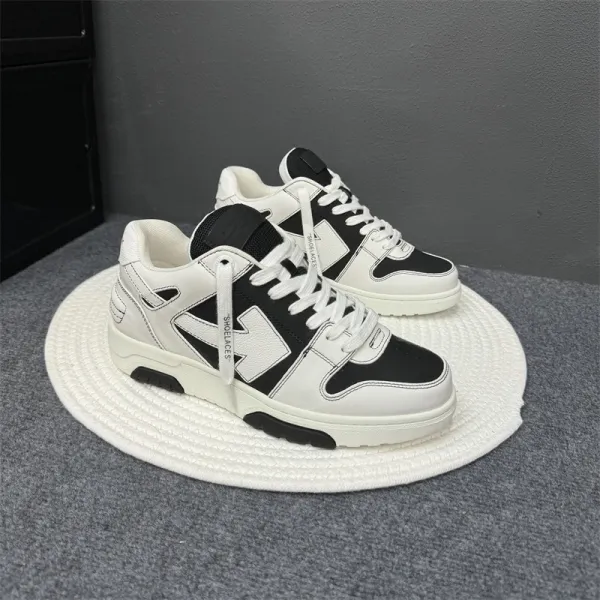 Off-White Diagonal Arrow Low 'For Whom?' Black Sneakers - 37