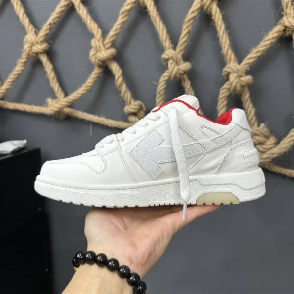 Off-White Diagonal Arrow Low 'For Whom?' Black Sneakers - 25
