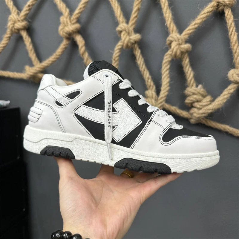 Off-White Diagonal Arrow Low 'For Whom?' Black Sneakers - 38