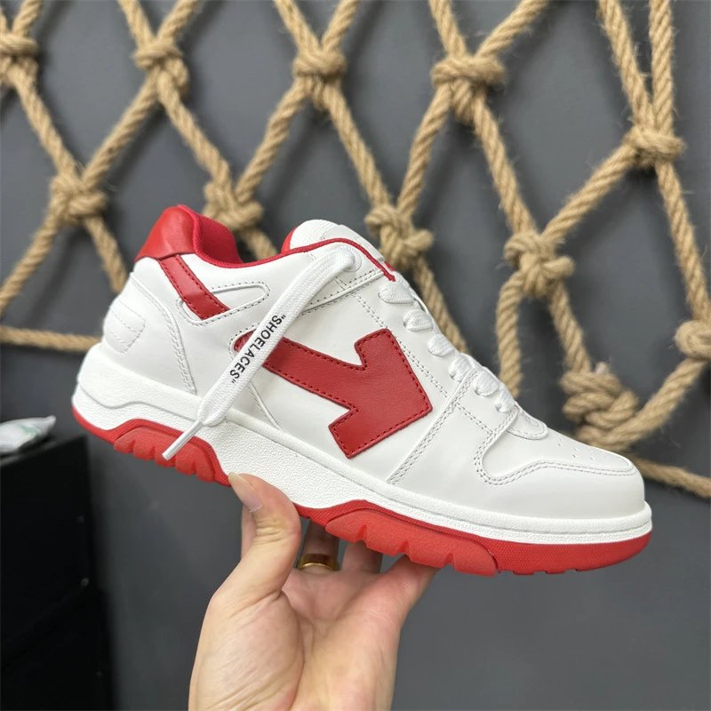 Off-White Diagonal Arrow Low 'For Whom?' Black Sneakers - 46