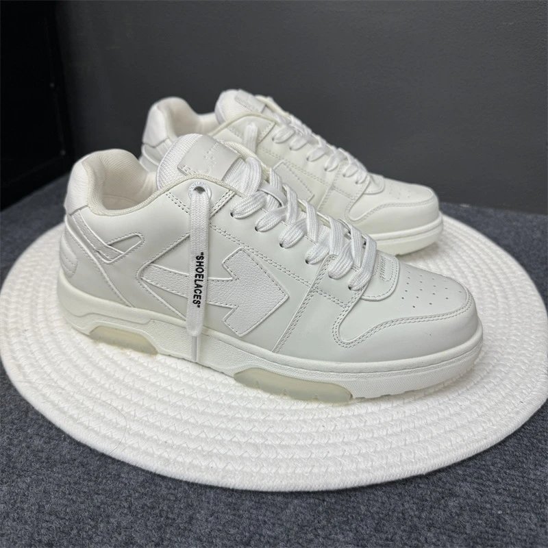Off-White Diagonal Arrow Low 'For Whom?' Black Sneakers - 34
