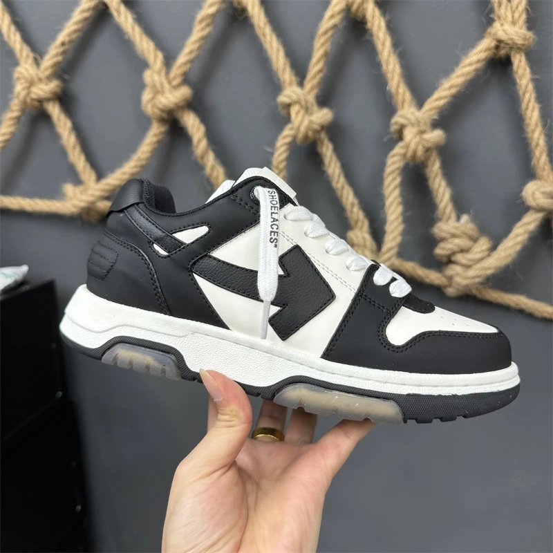 Off-White Diagonal Arrow Low 'For Whom?' Black Sneakers - 44
