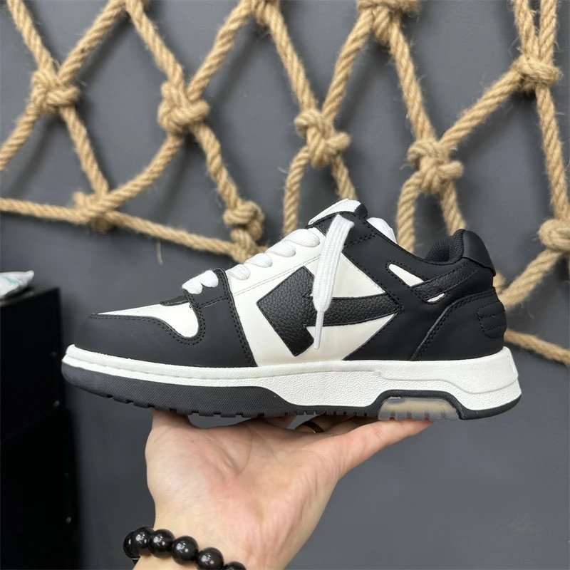 Off-White Diagonal Arrow Low 'For Whom?' Black Sneakers - 45