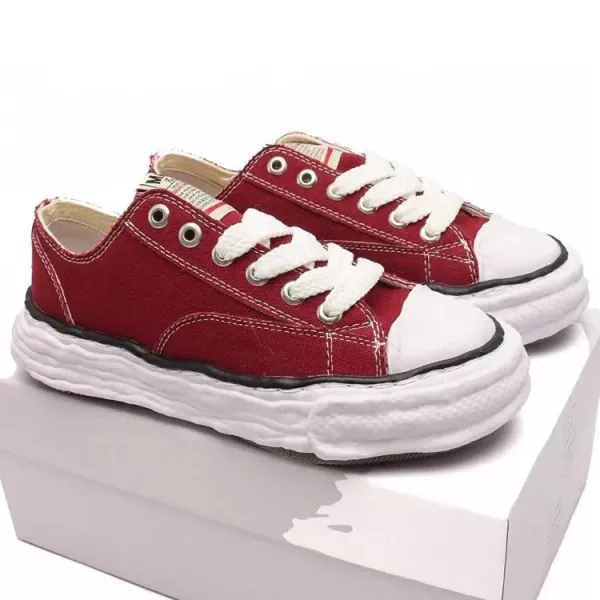 Maison Margiela Tabi Sneaker Red Canvas Sneakers - 4