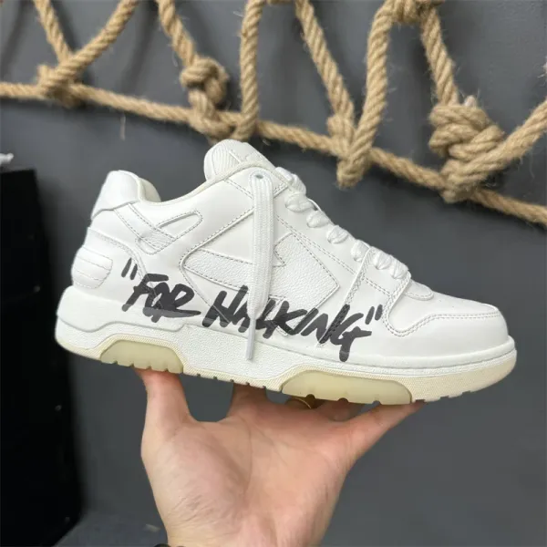 Off-White Diagonal Arrow Low 'For Whom?' Black Sneakers - 17