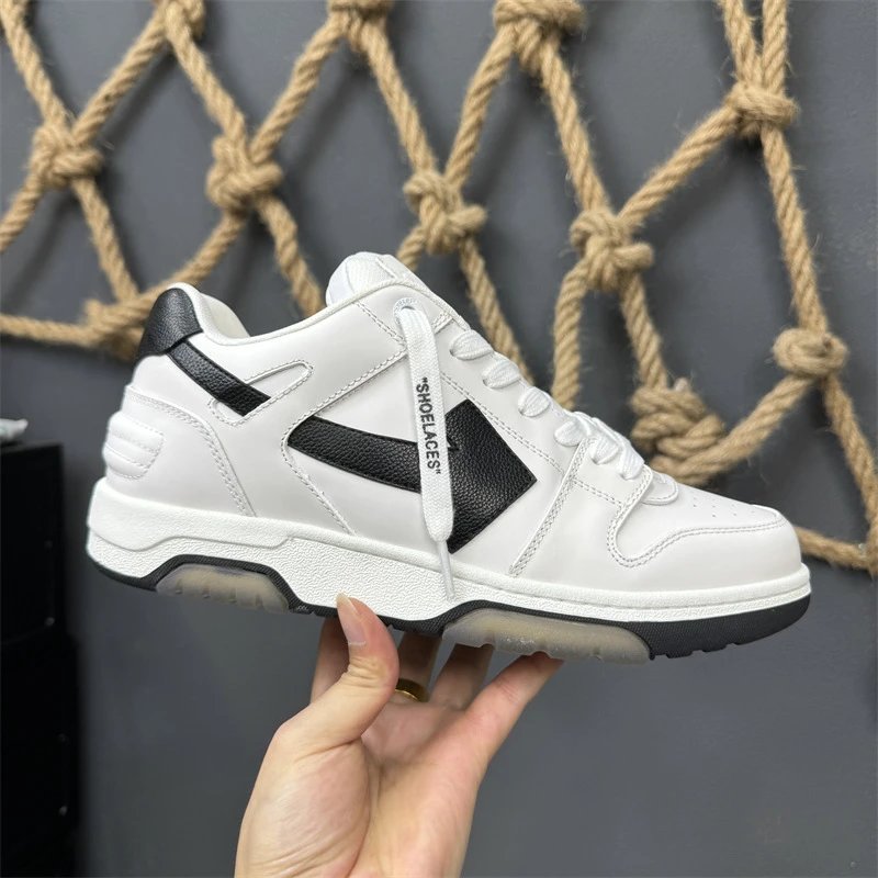 Off-White Diagonal Arrow Low 'For Whom?' Black Sneakers - 42