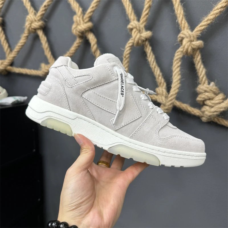 Off-White Diagonal Arrow Low 'For Whom?' Black Sneakers - 50