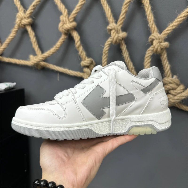 Off-White Diagonal Arrow Low 'For Whom?' Black Sneakers - 27