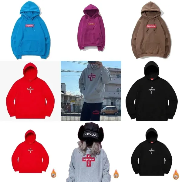 Supreme Cross Logo Hoodie Red - 3