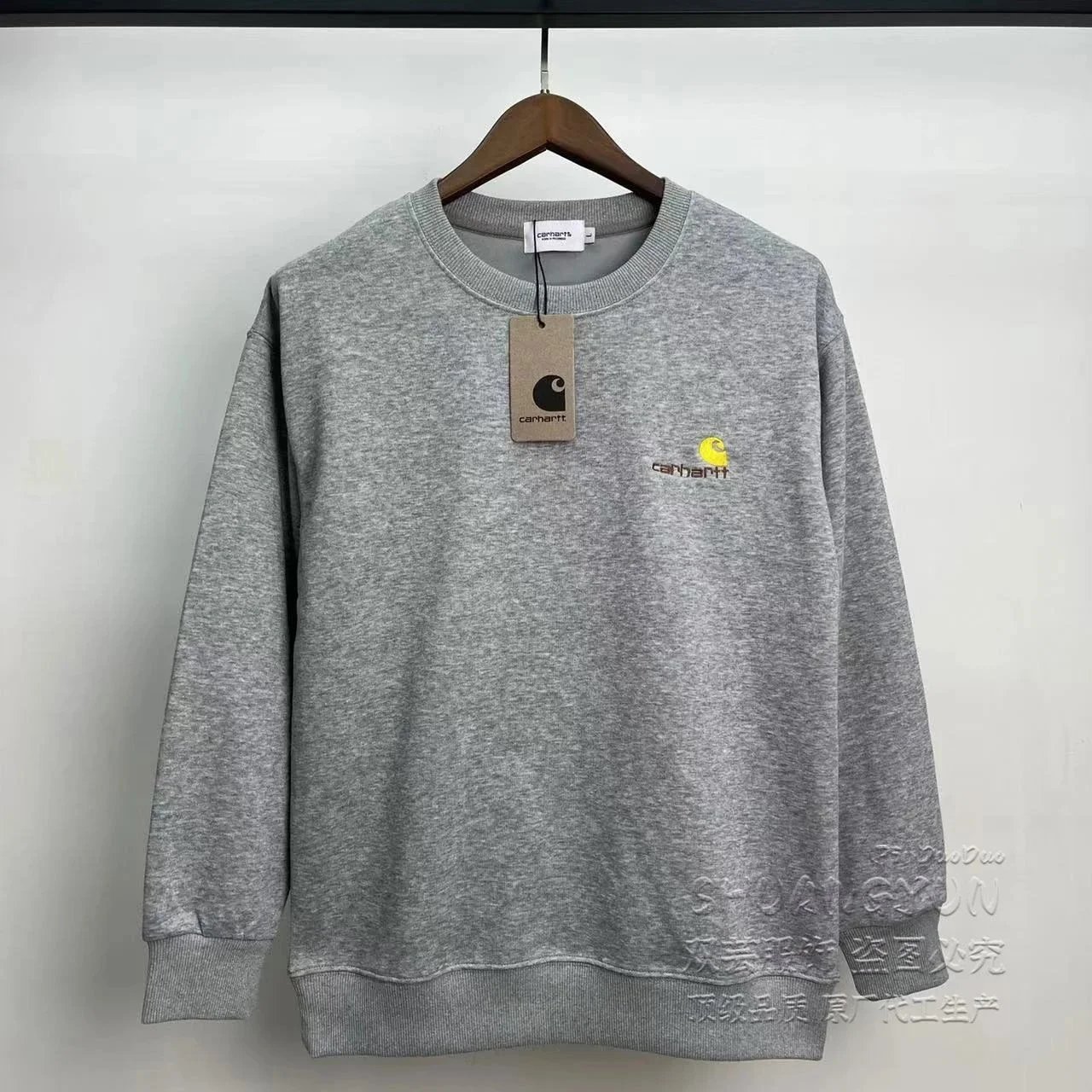 Carhartt WIP Script Logo Crewneck Navy Sweatshirt - 11