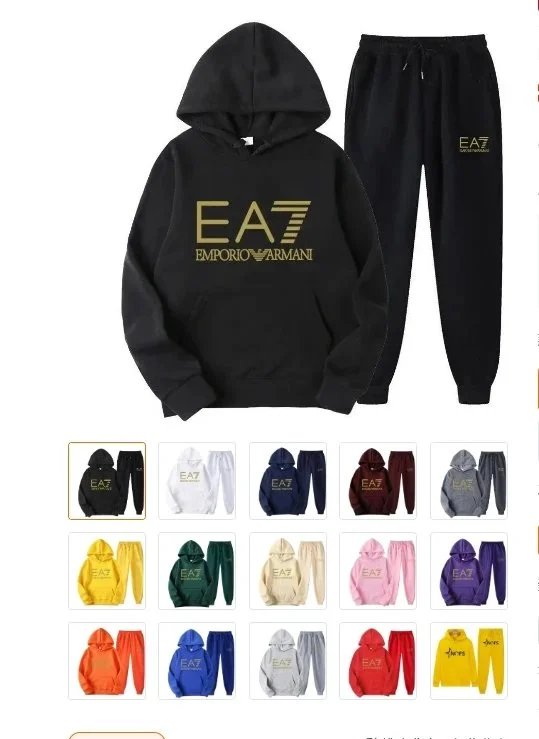 Ea7 Emporio Armani logo-print Cotton Hoodie