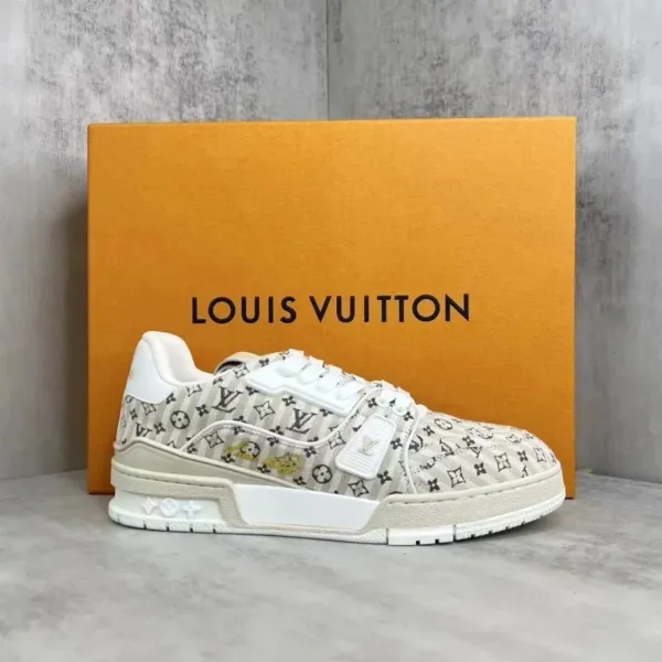 Louis Vuitton Trainer Blue Damier Check Sneakers - 8