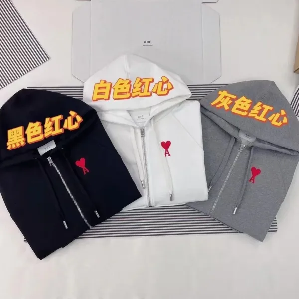 Comme des Garçons Play Heart Logo Black Zip-Up Hoodie - 3
