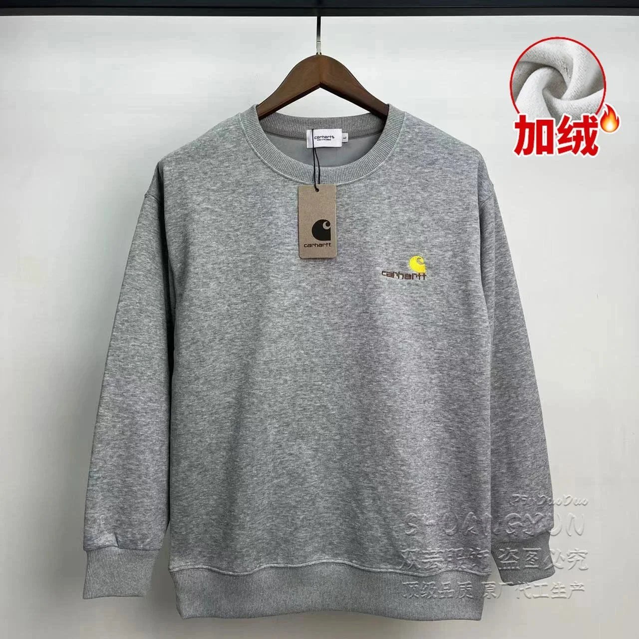 Carhartt WIP Script Logo Crewneck Navy Sweatshirt - 13