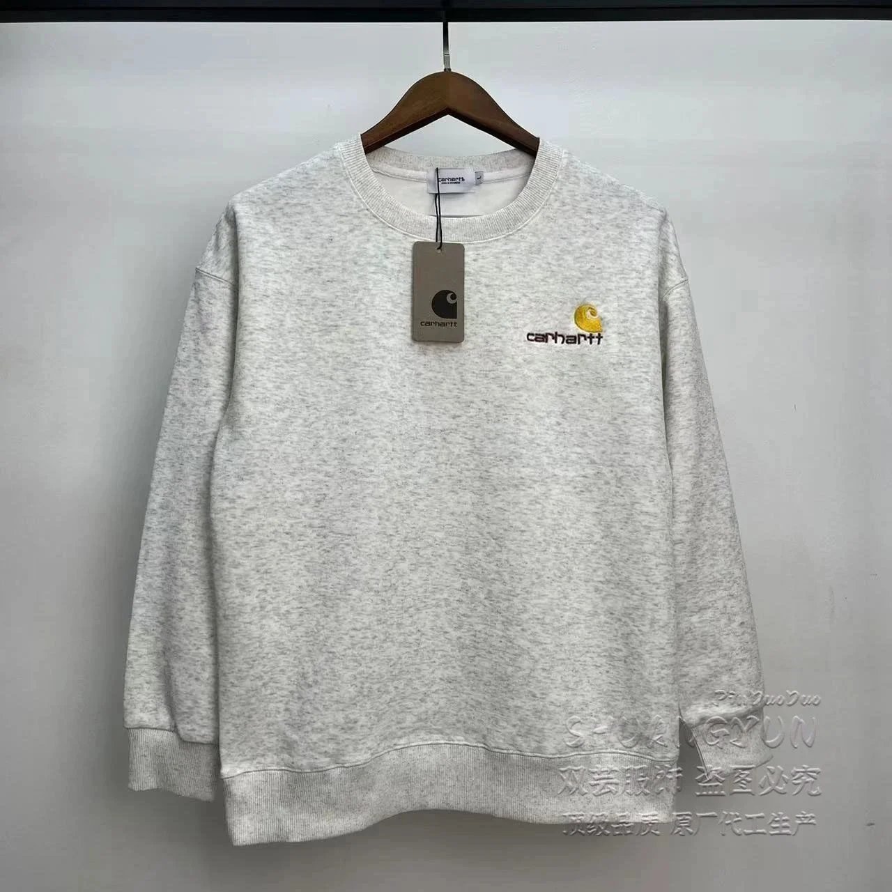 Carhartt WIP Script Logo Crewneck Navy Sweatshirt - 10
