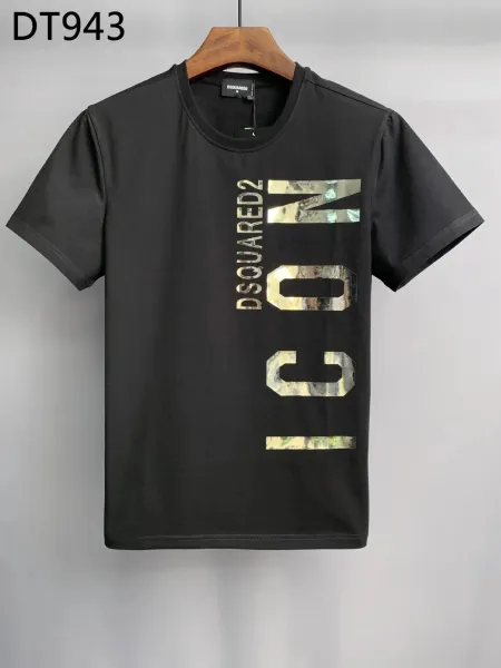 Dsquared2 Icon Metallic Print Black T-Shirt - 1