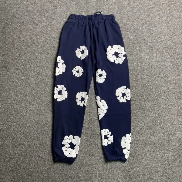 Balenciaga Flower-Print Sweatpants Navy - 1