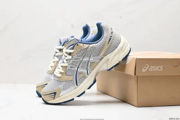 Asics Gel-Kayano 14 Beige Blue Running Shoes - 1