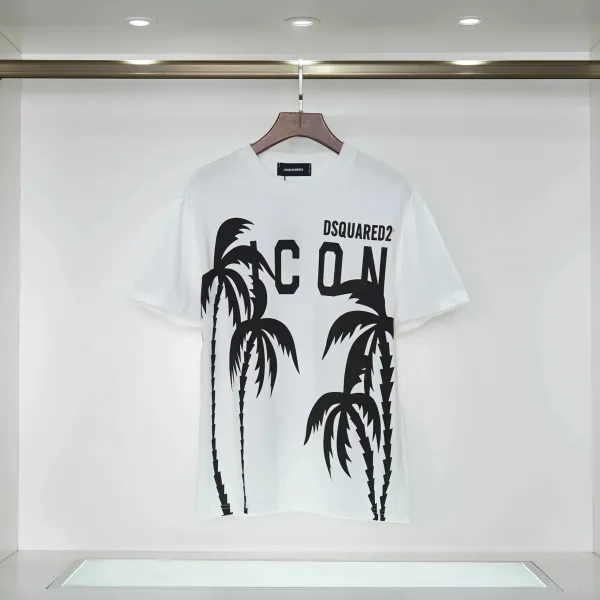 DSQUARED2 Palm Tree Icon White T-Shirt - 1