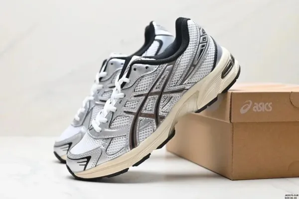 Asics Gel-Kayano 14 Silver Metallic White Running Shoes - 1