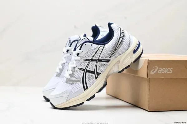 Asics Gel-Kayano 14 White Navy Running Shoes - 1