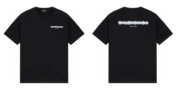 Balenciaga Logo Print Black T-Shirt - 1