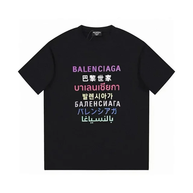 Balenciaga T-Shirts Short-Sleeve Logo Graphic product detail image 2