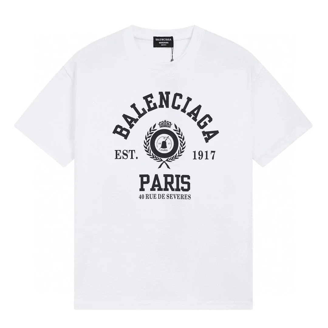 Balenciaga T-Shirts Short-Sleeve Logo Graphic — 4