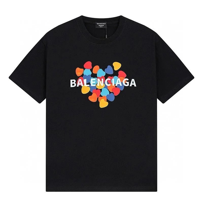 Balenciaga T-Shirts Short-Sleeve Logo Graphic — 9