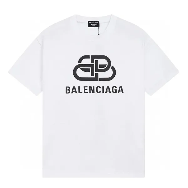 Balenciaga BB Distressed Logo Black T-Shirt - 4