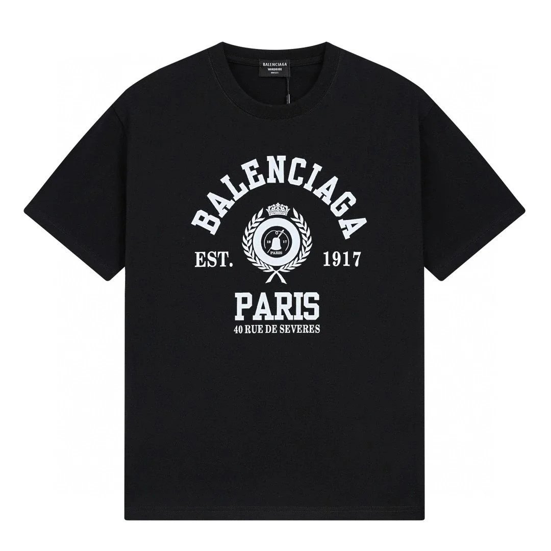 Balenciaga T-Shirts Short-Sleeve Logo Graphic — 5