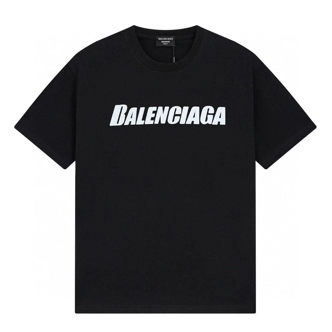 Balenciaga T-Shirts Short-Sleeve Logo Graphic — 11