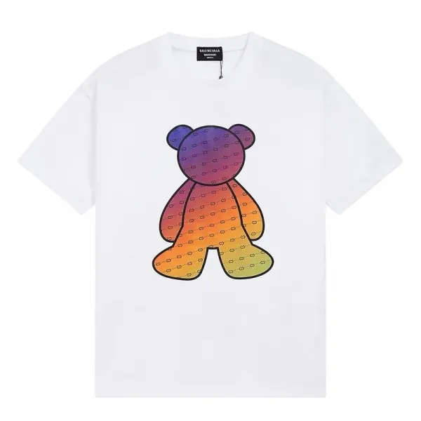 Balenciaga Rainbow Bear Graphic T-Shirt - 1