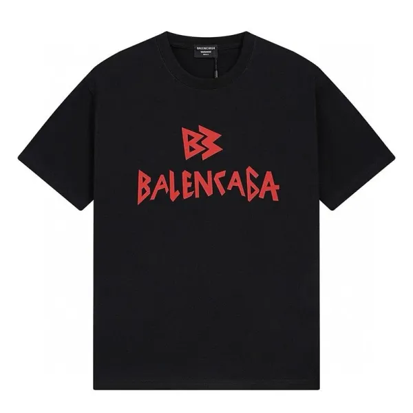 Balenciaga BB Logo Graphic T-Shirt Black - 1