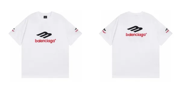 Balenciaga Logo Print White T-Shirt - 1