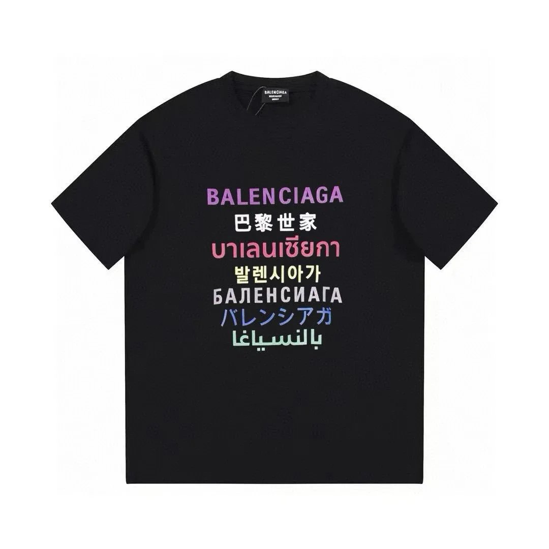 Balenciaga T-Shirts Short-Sleeve Logo Graphic — 2